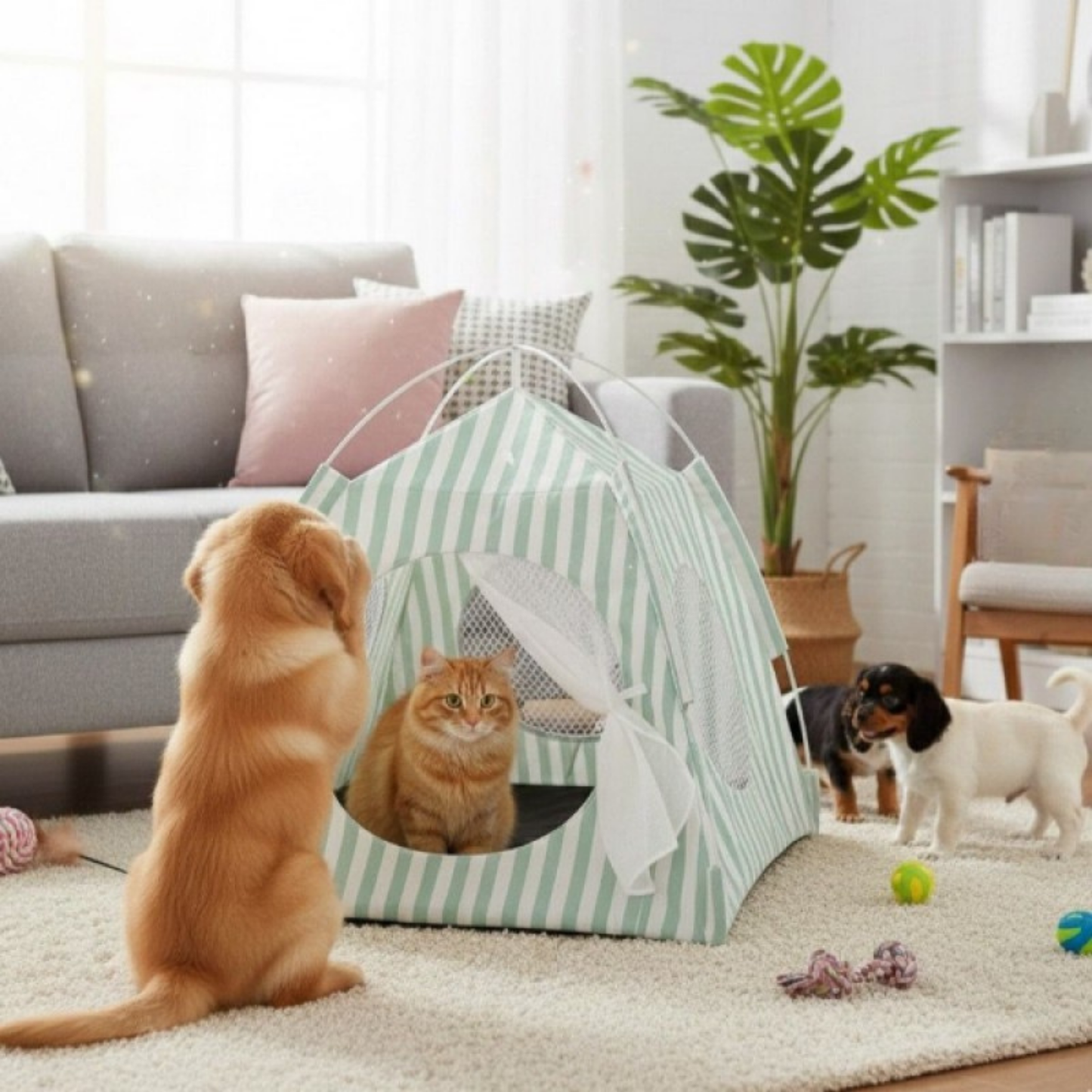 PatiKöşk™ Evcil Hayvan Katlanabilir Oyun Çadırı (Ürün Kodu: PK 166)