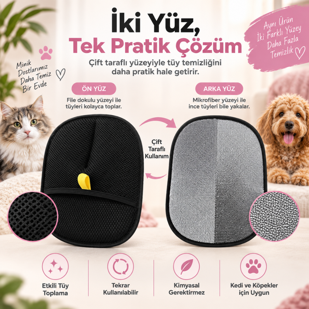 PatiKöşk™ Yeni Nesil Tüy Toplama Eldiveni (Ürün Kodu: PK 40)