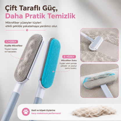 PatiKöşk™ Uzun Saplı Evcil Hayvan Tüy Temizleme Fırçası (Ürün Kodu: PK 39)