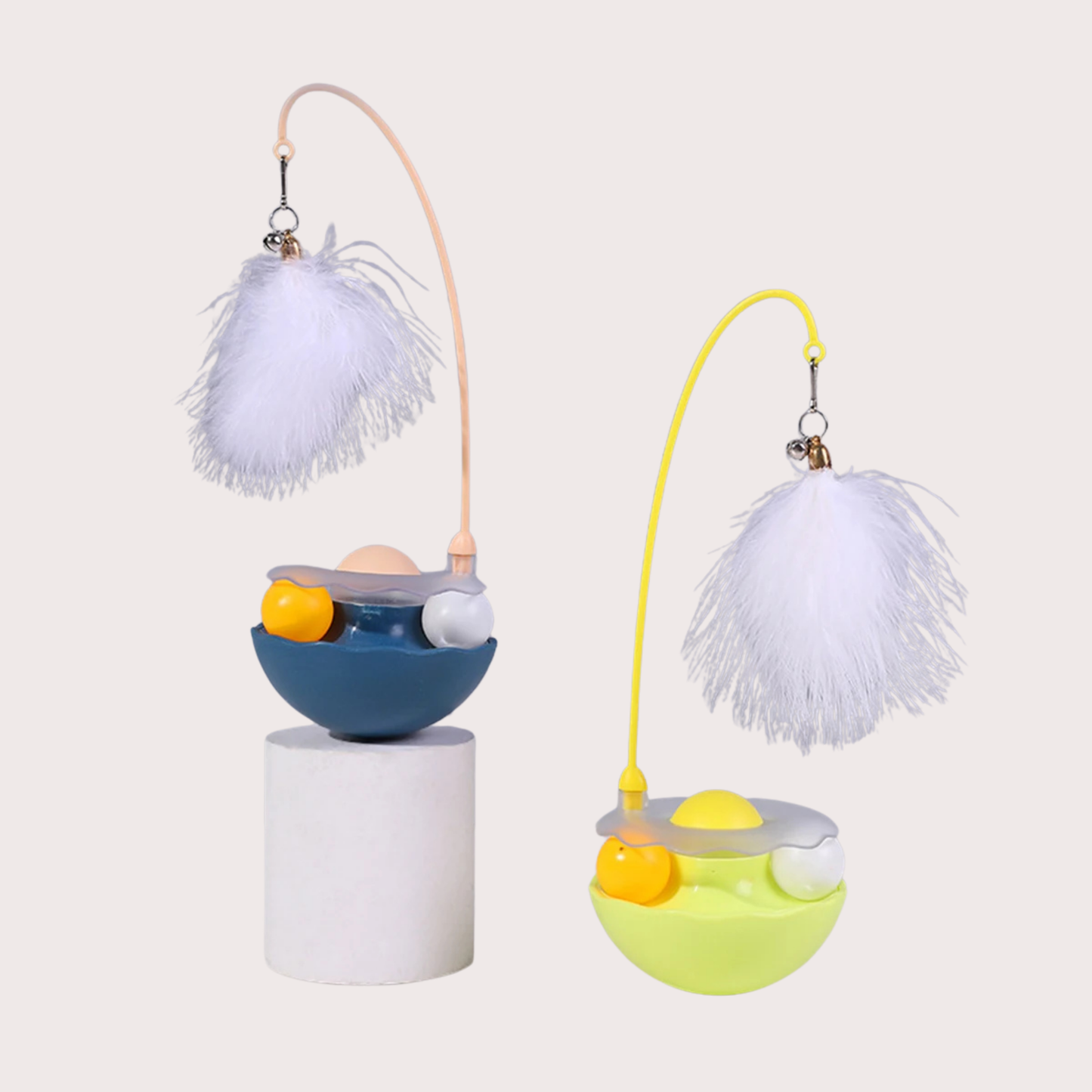 PatiKöşk™ Zilli Kedi Otlu Hacıyatmaz Oyuncağı