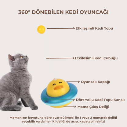 PatiKöşk™ UFO Şekilli Ördek Kedi Oyuncağı (Ürün Kodu: PK 152)