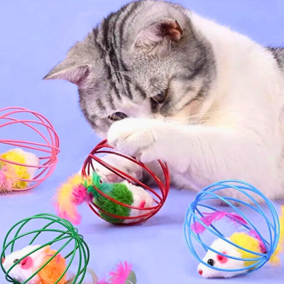 PatiKöşk™ Kafesli Fare Kedi Oyun Topu (Ürün Kodu: PK 120)