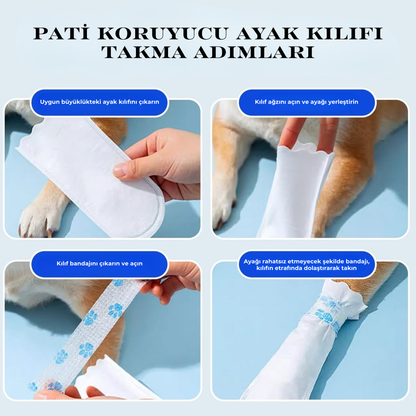 PatiKöşk™ Su Geçirmez Pati Koruyucu Ayak Kılıfları 3'lü Paket Toplam 60 Adet