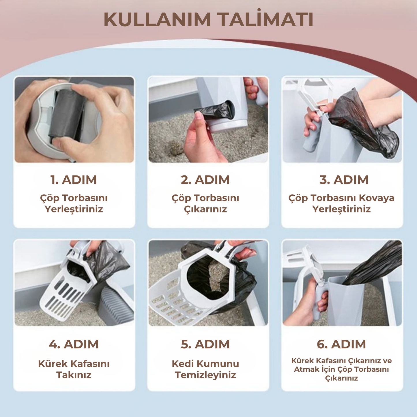 PatiKöşk™ Elekli Evcil Hayvan Kum Küreği