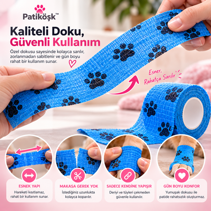 PatiKöşk™ Su Geçirmez Evcil Hayvan Pati Koruyucu Bandaj (Ürün Kodu: PK 103)