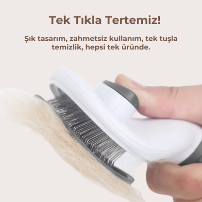 PatiKöşk™ Otomatik Temizlenen Yuvarlak Evcil Hayvan Tarağı (Ürün Kodu: PK 25)