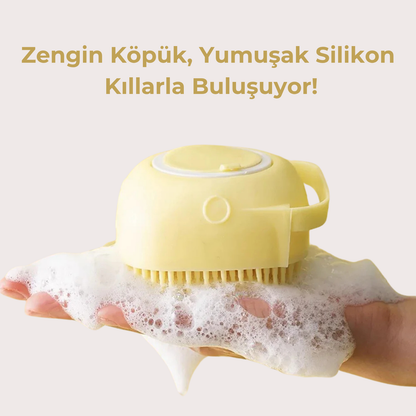 PatiKöşk™ Şampuan Hazneli Evcil Hayvan Masaj Bakım Banyo Fırçası (Ürün Kodu: PK 28)