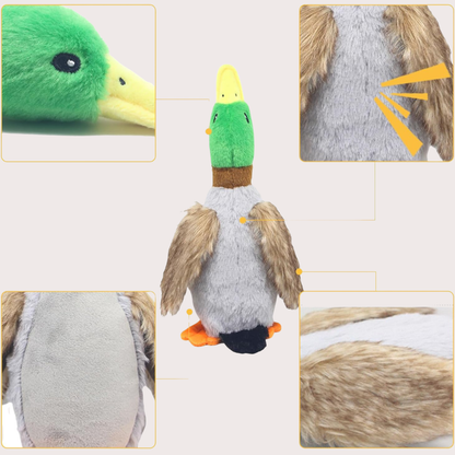 PatiKöşk™ Sesli Ördek Şekilli Peluş Köpek Oyuncağı