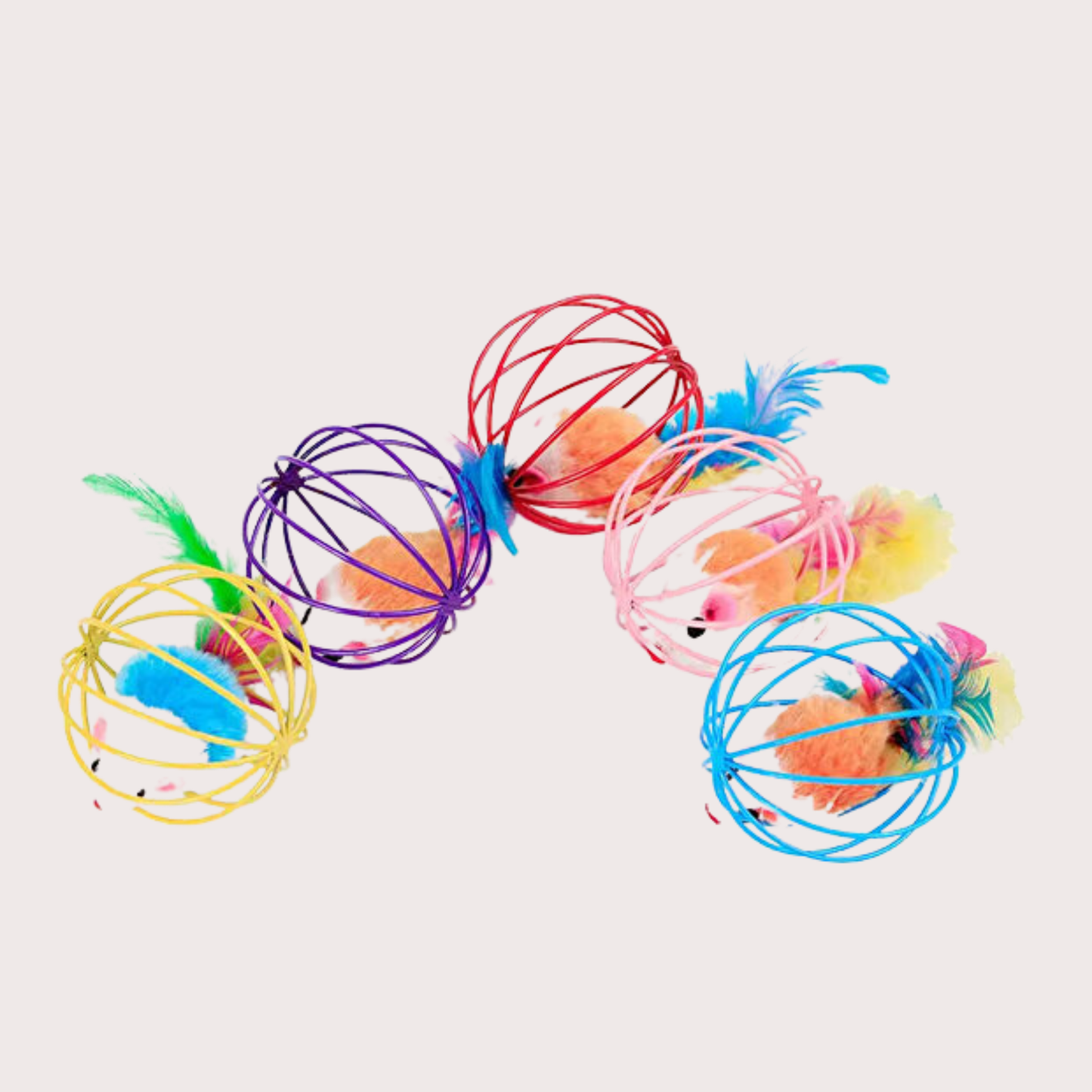 PatiKöşk™ Kafesli Fare Kedi Oyun Topu (Ürün Kodu: PK 120)