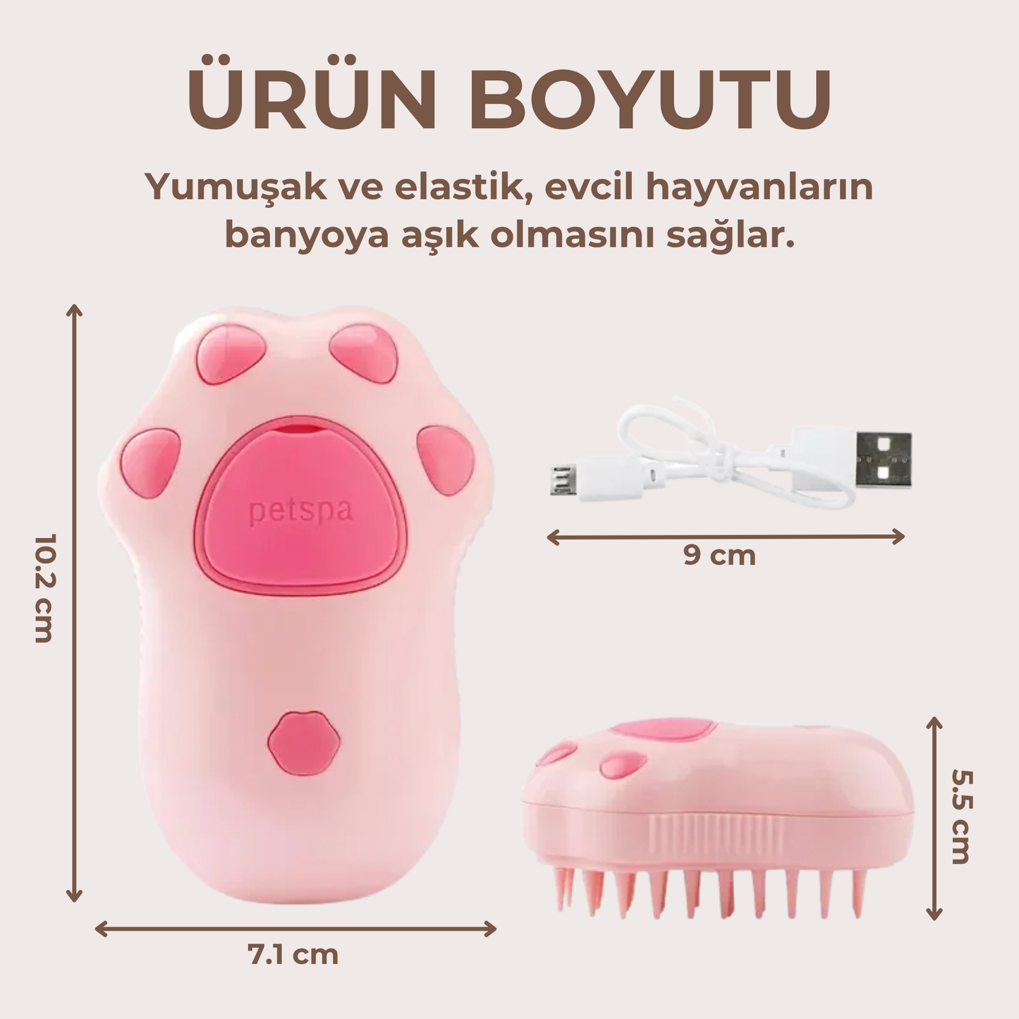 PatiKöşk™ Pati Tasarımlı Buharlı Tarak