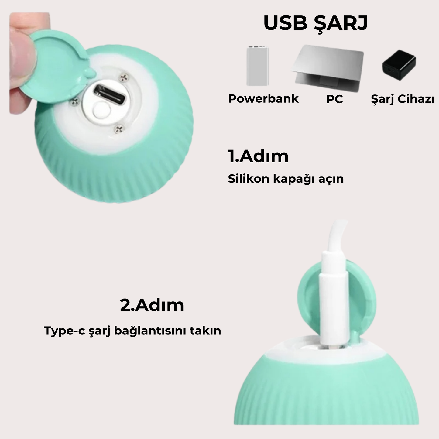 PatiKöşk™ Etkileşimli Otomatik Şarjlı ve Hareketli Kedi Köpek Oyuncağı (Ürün Kodu: PK 31)