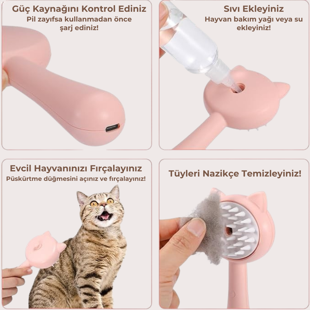 PatiKöşk™  Buharlı Masaj Tarağı (Ürün Kodu: PK 108)