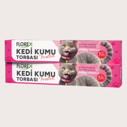 PatiKöşk™ Kedi Kumu Torbası Pudra Kokulu (Ürün Kodu: PK 186)