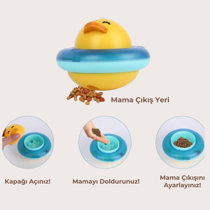 PatiKöşk™ UFO Şekilli Ördek Kedi Oyuncağı (Ürün Kodu: PK 152)