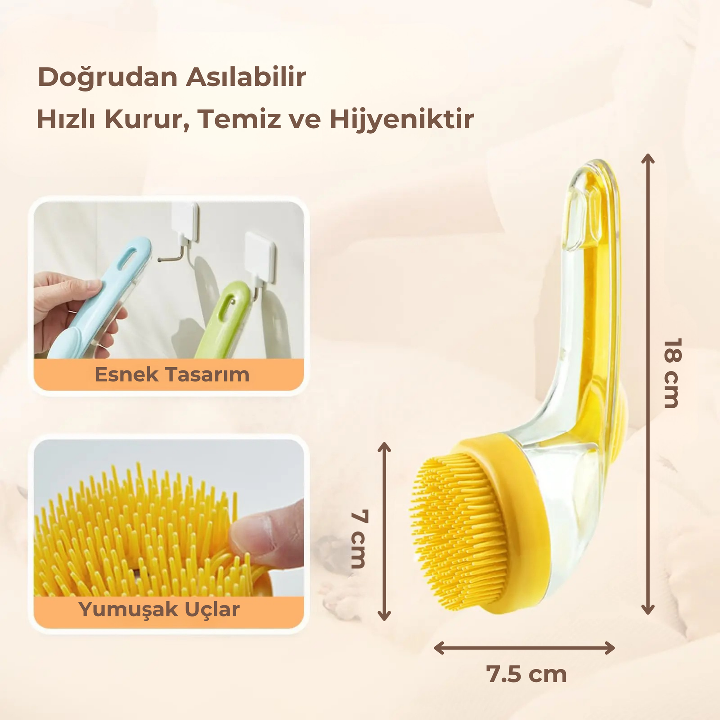 PatiKöşk™ Sıvı Hazneli Evcil Hayvan Tarağı (Ürün Kodu: PK 89)
