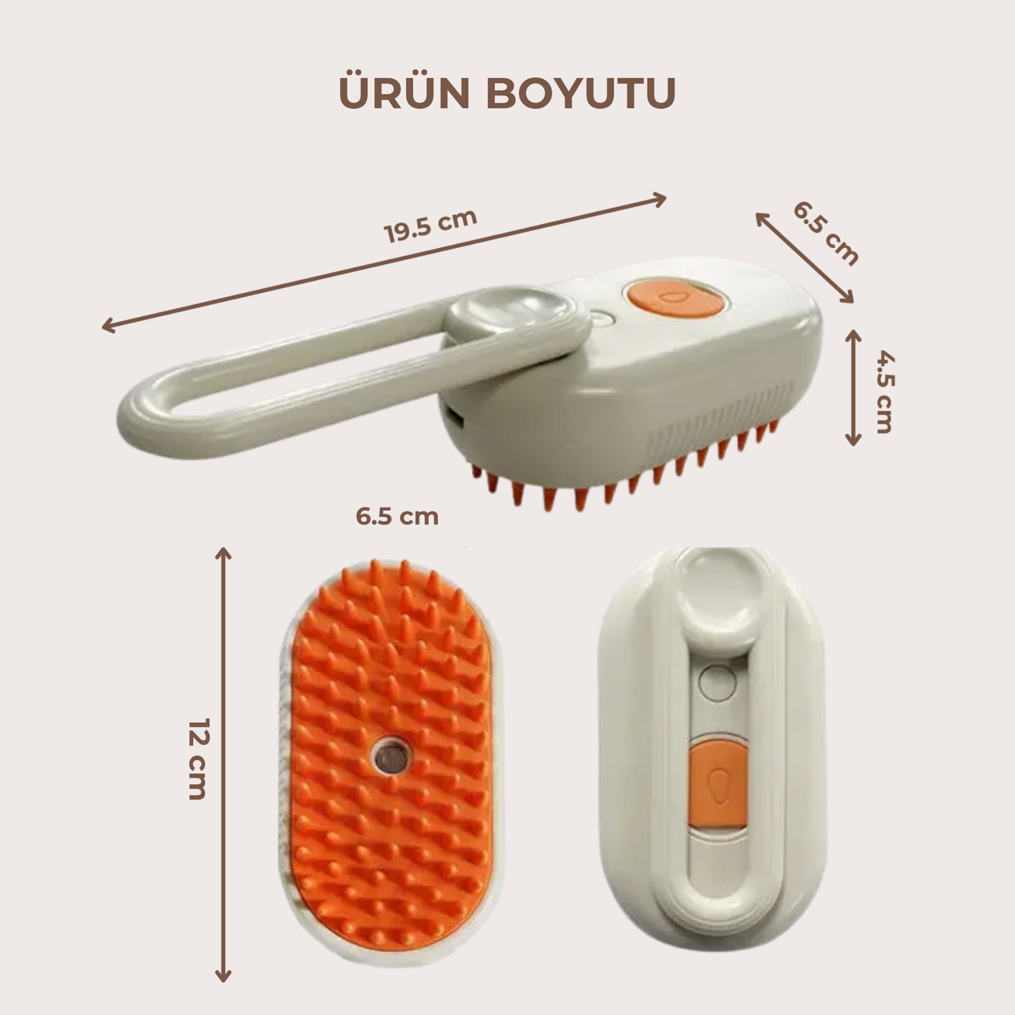 PatiKöşk™ Evcil Hayvan Buharlı Bakım Tarağı