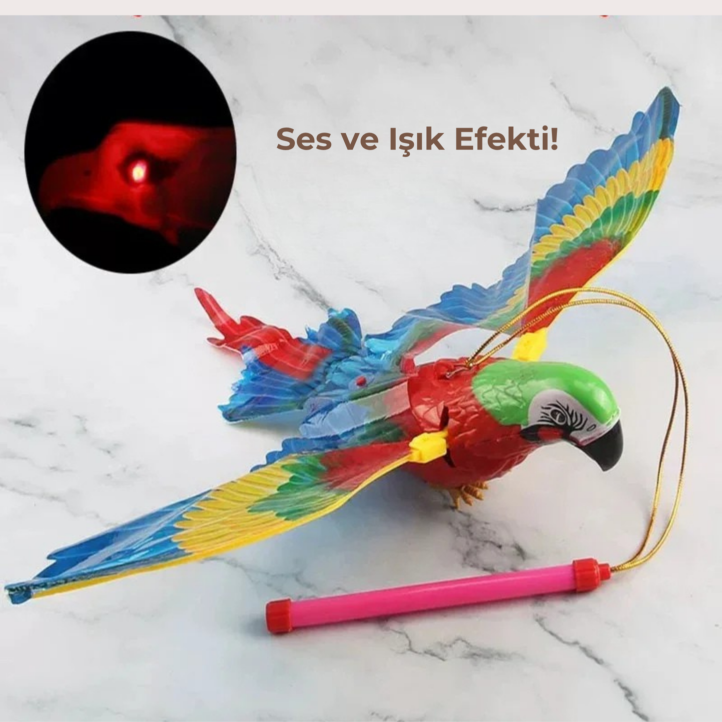PatiKöşk™ Uçan Evcil Hayvan Oyuncağı ( Papağan ve Kartal ) (Ürün Kodu: PK 68)