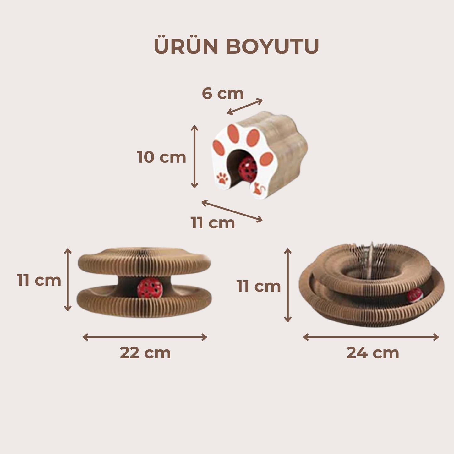 PatiKöşk™ Şekillendirilebilir Kedi Oyun Alanı (Ürün Kodu: PK 10)