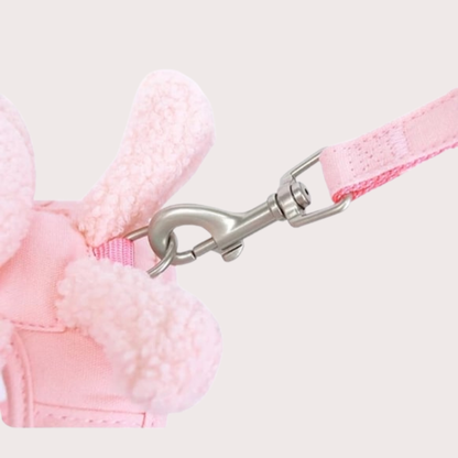 PatiKöşk™ Evcil Hayvanlar İçin Sevimli Peluş Ayıcıklı Göğüs Tasması ve Gezdirme Seti (Ürün Kodu: PK 38)