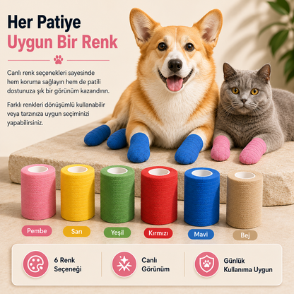 PatiKöşk™ Su Geçirmez Evcil Hayvan Pati Koruyucu Bandaj (Ürün Kodu: PK 103)