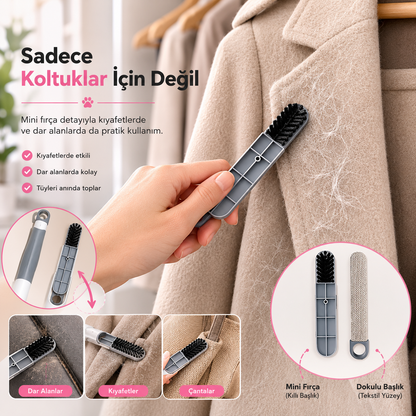 PatiKöşk™ Uzun Saplı Evcil Hayvan Tüy Temizleme Fırçası (Ürün Kodu: PK 39)