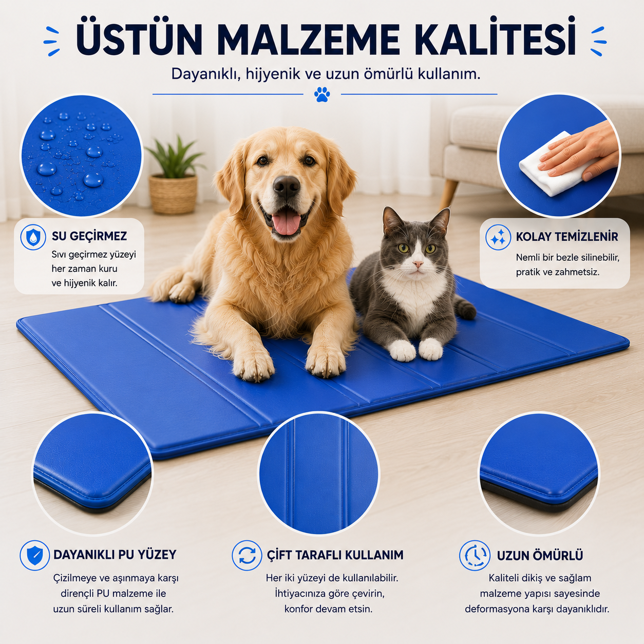 PatiKöşk™ Evcil Hayvan Soğutucu Yatak Mat (Ürün Kodu: PK 16)