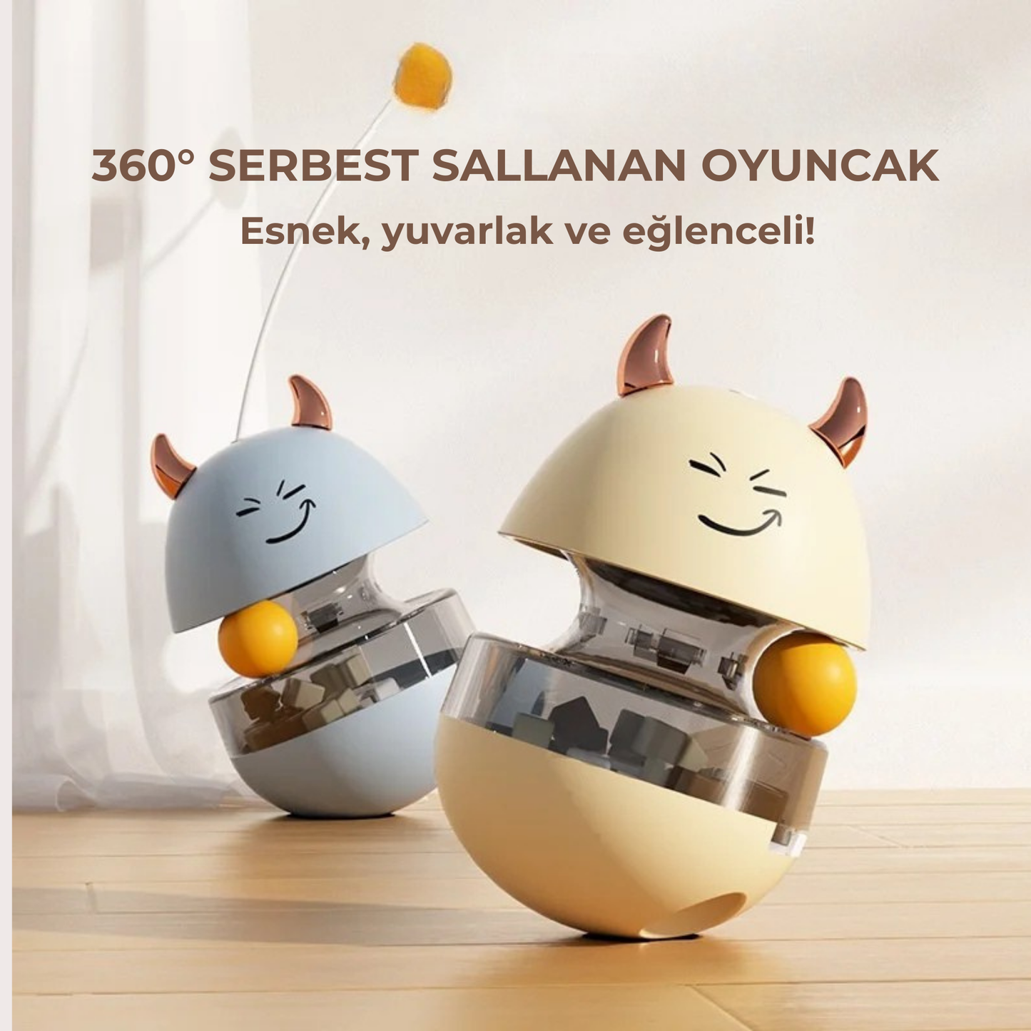 PatiKöşk™ Mama Hazneli Hacıyatmaz Oyuncağı (Ürün Kodu: PK 44)