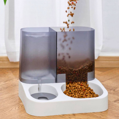 PatiKöşk™ 2'si 1 Arada Otomatik Kedi Mama ve Su Kabı (Ürün Kodu: PK 182)