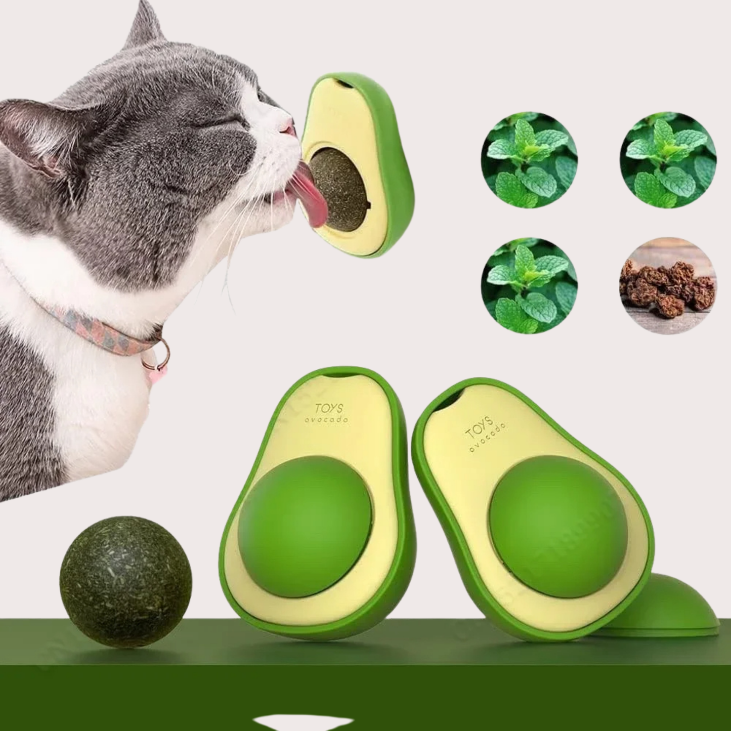 PatiKöşk™ Kedi Nanesi Avokado Oyun Topu