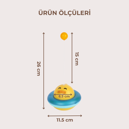 PatiKöşk™ UFO Şekilli Ördek Kedi Oyuncağı (Ürün Kodu: PK 152)