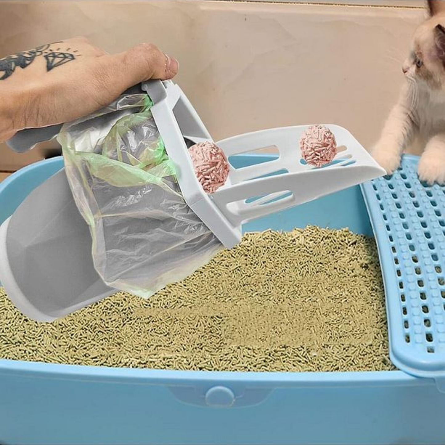 PatiKöşk™ Elekli Evcil Hayvan Kum Küreği