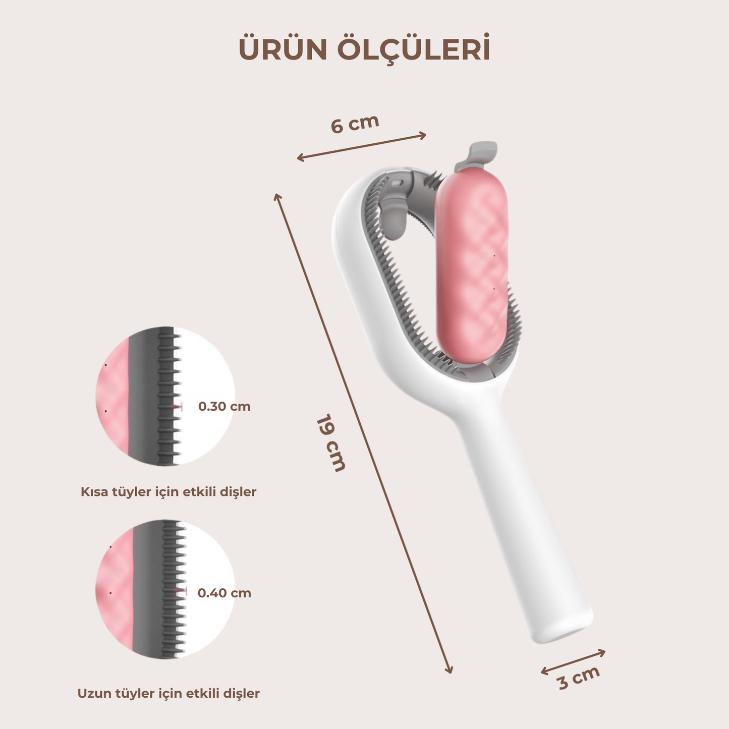 PatiKöşk™ Evcil Hayvan Tüy Toplama Tarağı (Ürün Kodu: PK 119)