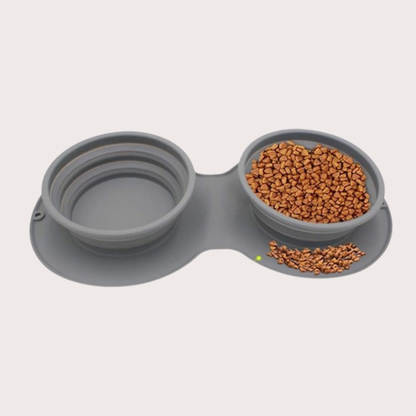 PatiKöşk™ Katlanabilir İkili Mama ve Su Kabı (Ürün Kodu: PK 95)