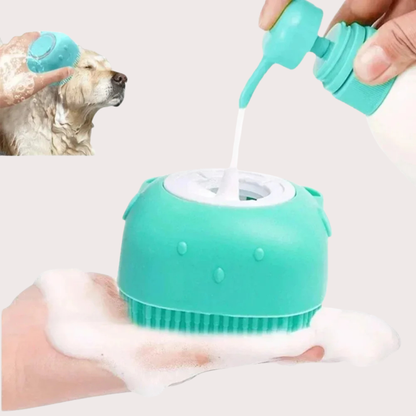 PatiKöşk™ Şampuan Hazneli Evcil Hayvan Masaj Bakım Banyo Fırçası