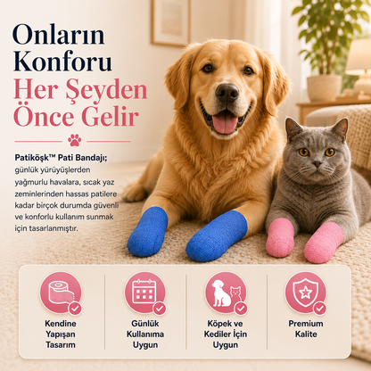 PatiKöşk™ Su Geçirmez Evcil Hayvan Pati Koruyucu Bandaj (Ürün Kodu: PK 103)