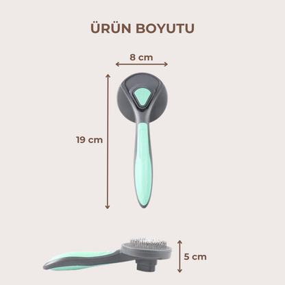 PatiKöşk™ Otomatik Tuşlu Kendini Temizleyen Evcil Hayvan Tarağı
