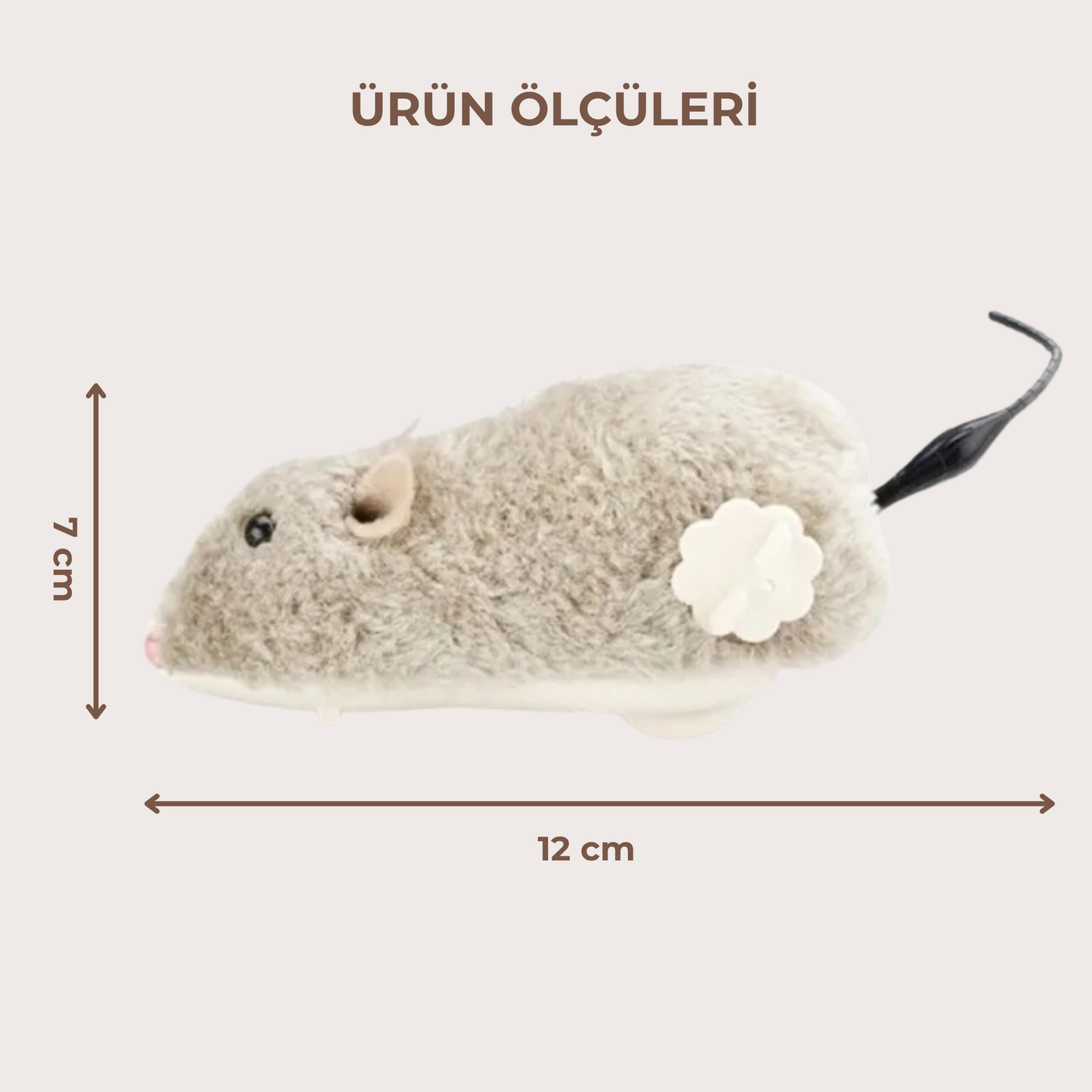 PatiKöşk™ Kurmalı Fare Kedi Eğitim Oyuncağı (Ürün Kodu: PK 81)
